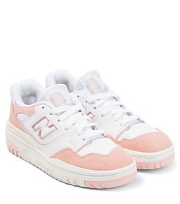 New Balance: Розовые кроссовки  550