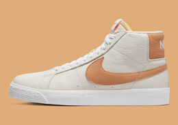 Nike: Оранжевые кроссовки SB Zoom Blazer Mid