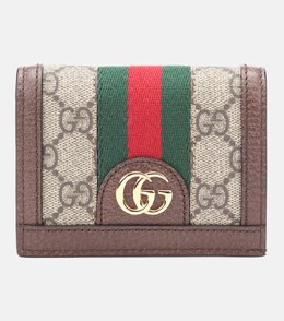 Gucci: Коричневый кошелёк  Ophidia GG