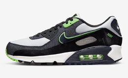 Nike: Зелёные кроссовки Air Max 90 SE