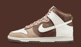 Nike: Светлые кроссовки Dunk High