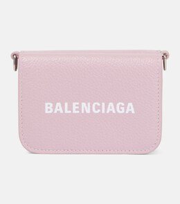 Balenciaga: Розовый кошелёк 