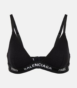 Balenciaga: Чёрный бюстгальтер Shopping