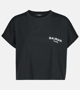 Balmain: Чёрная футболка 