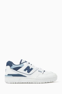 New Balance: Голубые кроссовки 550