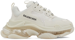 Balenciaga: Белые кроссовки  Triple S