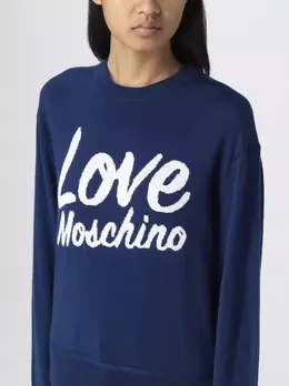 Love Moschino: Голубой свитер