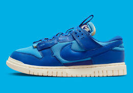 Nike: Синие кроссовки Dunk Low