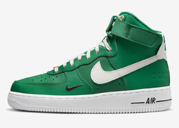 Nike: Зелёные кроссовки Air Force 1 High