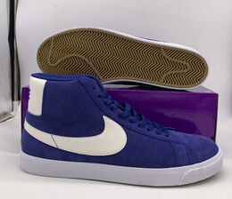 Nike: Синие туфли SB Zoom Blazer Mid