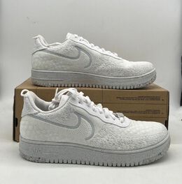 Nike: Серые кроссовки Air Force 1 Crater Flyknit