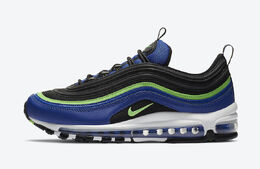 Nike: Голубые кроссовки Air Max 97