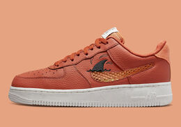 Nike: Оранжевые кроссовки Air Force 1 Low