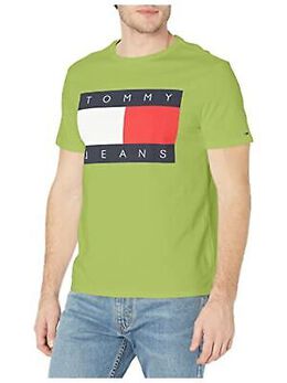 TOMMY JEANS: Зелёная футболка