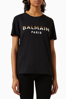 Balmain: Футболка с принтом