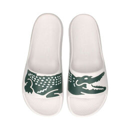 Lacoste: Белые шлёпанцы Croco