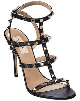 Valentino: Чёрные сандалии Rockstud