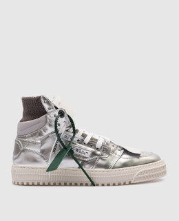 Off-White: Серебристые кроссовки  Off Court