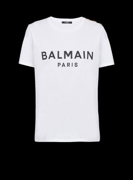 Balmain: Белая футболка