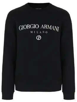 GIORGIO ARMANI: Чёрная толстовка 