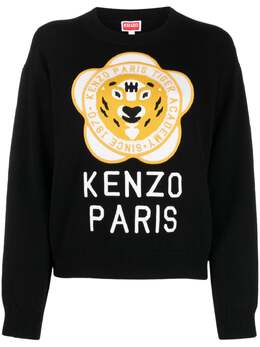 Kenzo: Свитер Tiger Head из шерсти