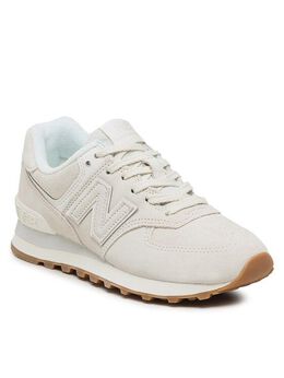 New Balance: Бежевые кроссовки 
