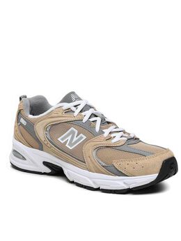 New Balance: Бежевые кроссовки 
