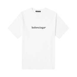 Balenciaga: Белая футболка  New Copyright