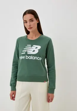 New Balance: Зелёный свитшот