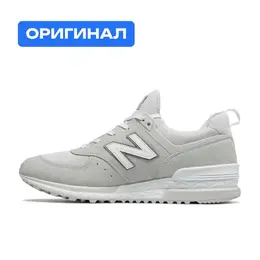 New Balance: Белые кроссовки  574
