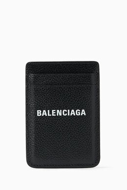 Balenciaga: Чёрный картхолдер