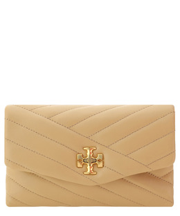 Tory Burch: Бежевый кошелёк  Kira Chevron