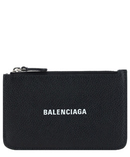 Balenciaga: Чёрный картхолдер 