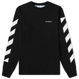 Off-White: Чёрная футболка Diagonal