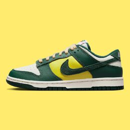 Nike: Зелёные кроссовки Dunk Low