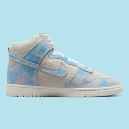 Nike: Голубые кроссовки Dunk High