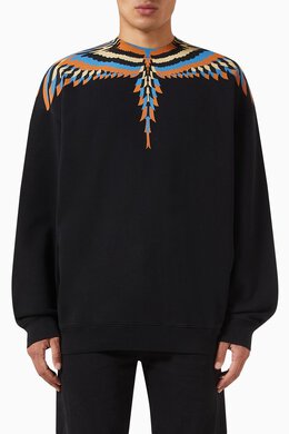 Marcelo Burlon: Хлопковый свитшот Wings