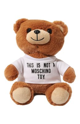 Moschino: Сумка  Teddy с надписями