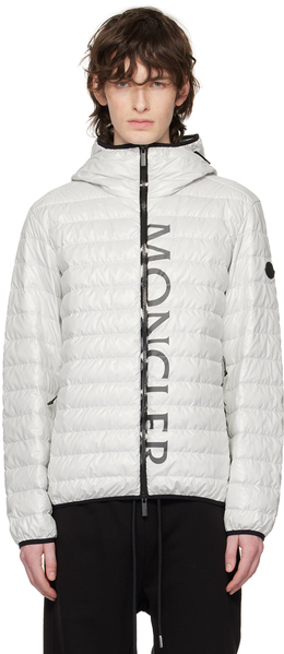 Moncler: Белый пуховик 