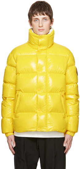 Moncler Genius: Жёлтый пуховик 