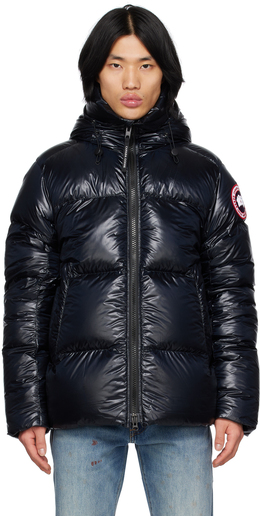 Canada Goose: Чёрный пуховик Crofton