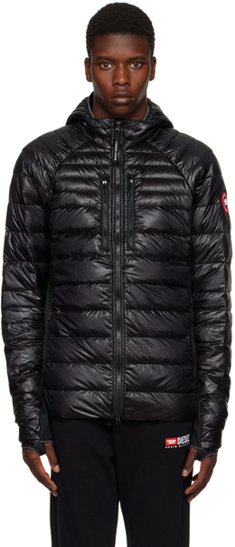 Canada Goose: Чёрный пуховик HyBridge Lite