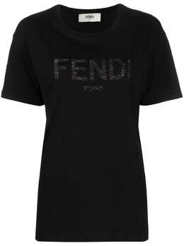 Fendi: Хлопковая футболка Roma