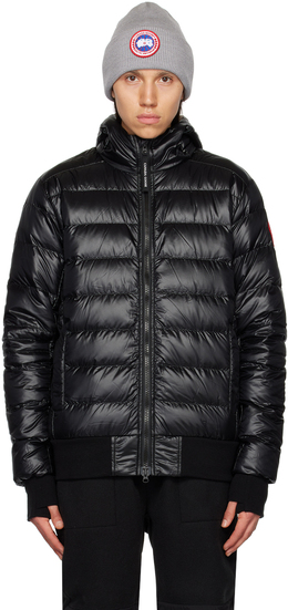 Canada Goose: Чёрный пуховик Crofton