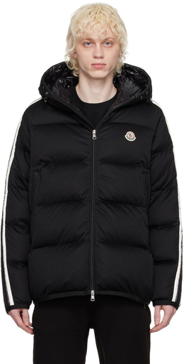 Moncler: Чёрный пуховик 