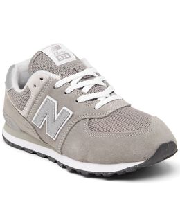 New Balance: Серые кроссовки  574