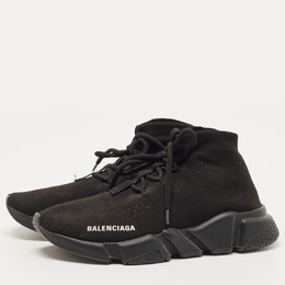 Balenciaga: Чёрные кроссовки Speed Trainer