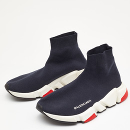 Balenciaga: Тёмные кроссовки Speed Trainer