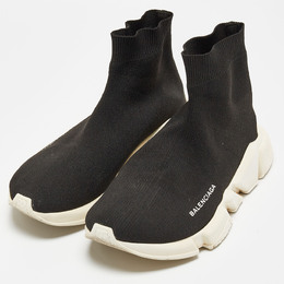 Balenciaga: Чёрные кроссовки Speed Trainer