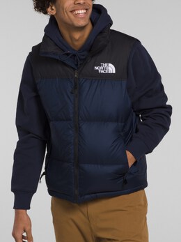 The North Face: Синий жилет  Nuptse